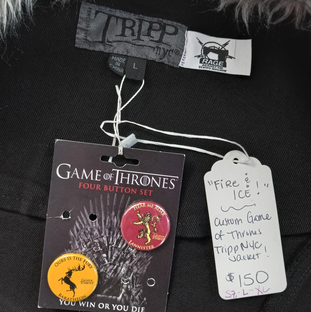 Fire & Ice- custom GoT themed RAGE ร Tripp NYC jacket- PRICE FIRM! - Picture 14 of 16